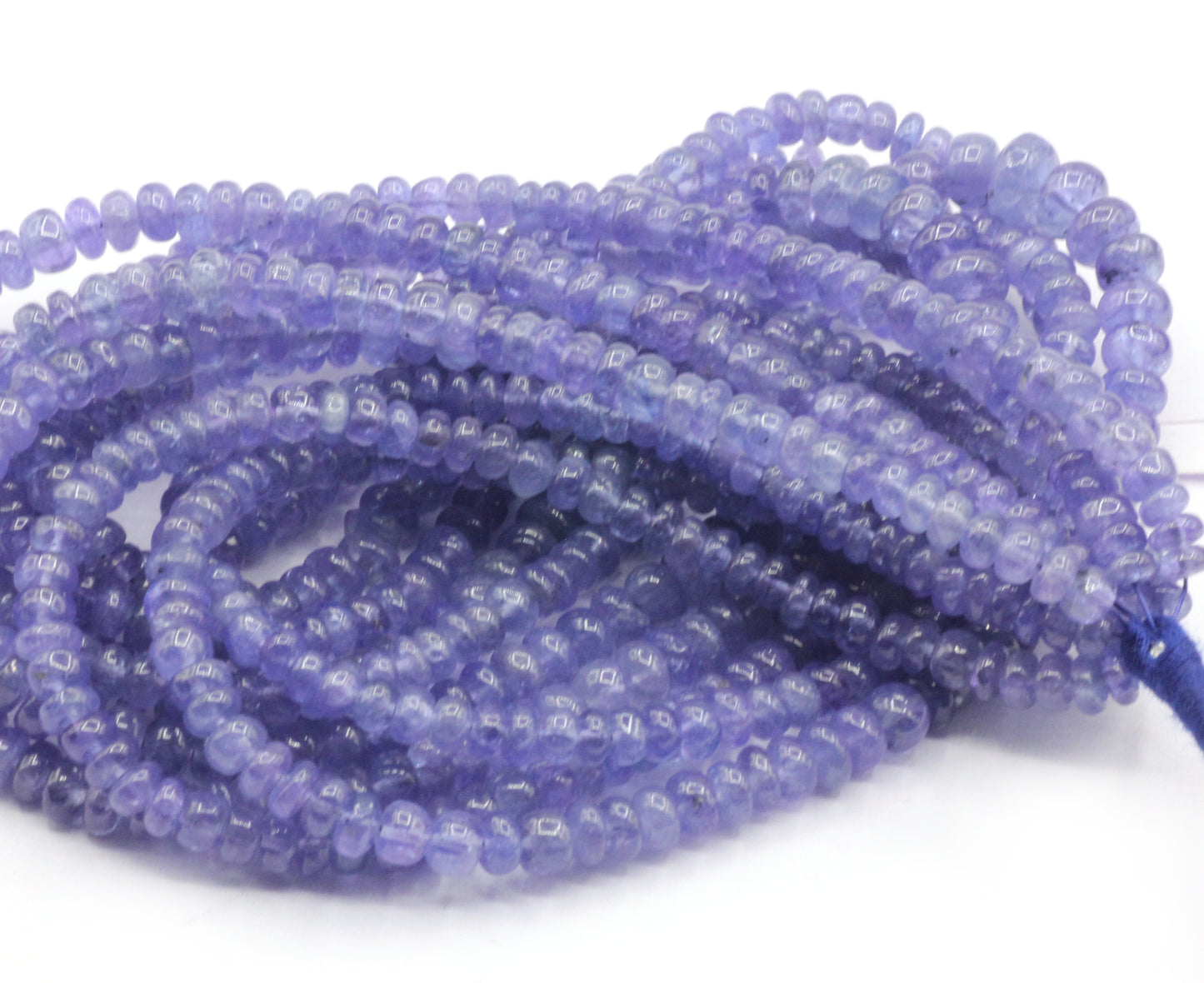 Tanzanite Smooth Roundel Beads