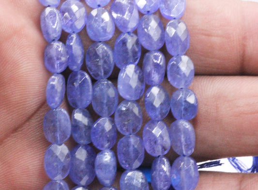 Tanzanite Faceted Oval Beads