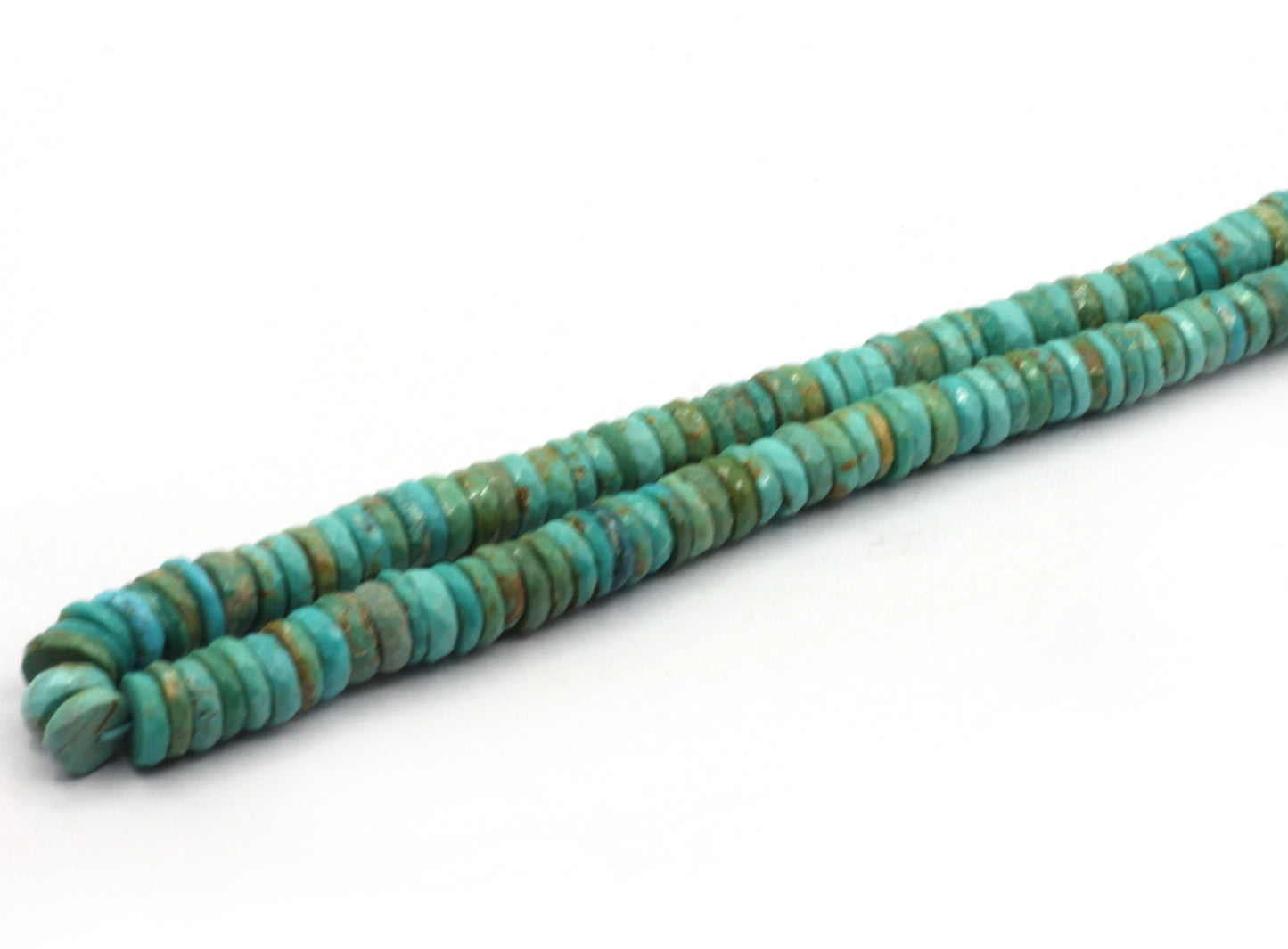 Turquoise Beads Faceted Heshi, Faceted Donut, Faceted Tyre