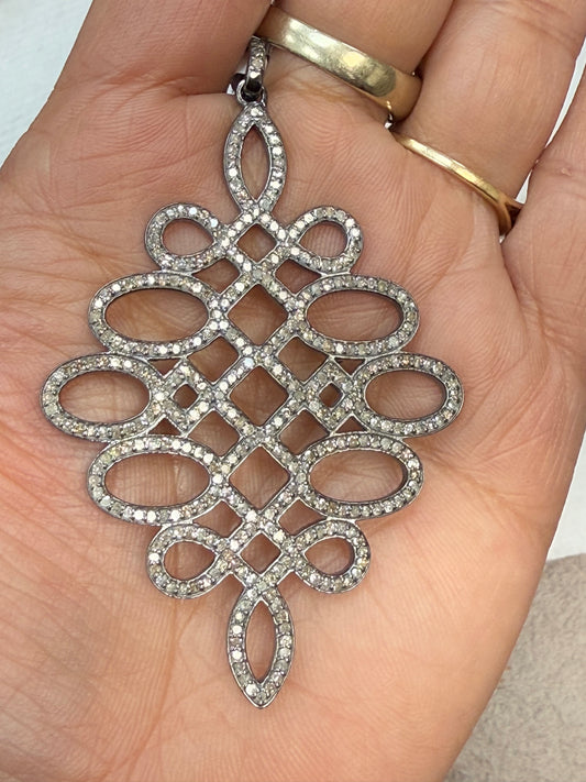Silver and Diamond Pave PENDANT & CHARMS