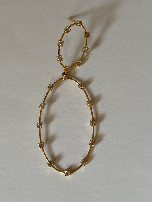 14k Solid Gold Diamond Earring