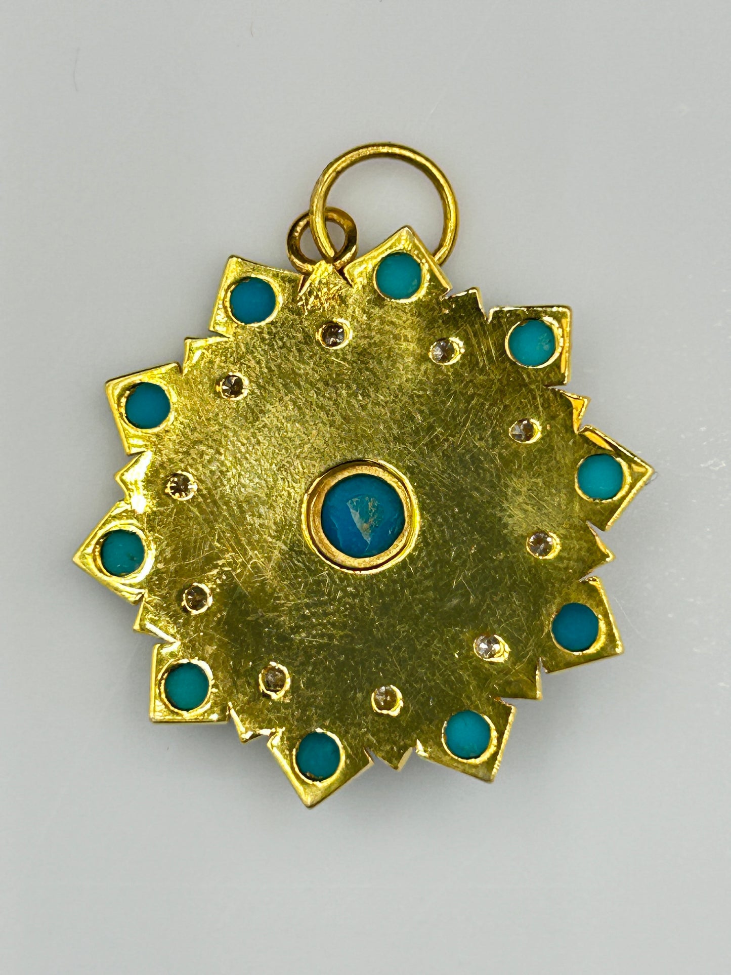 Star 14k Solid Gold Diamond Pendants