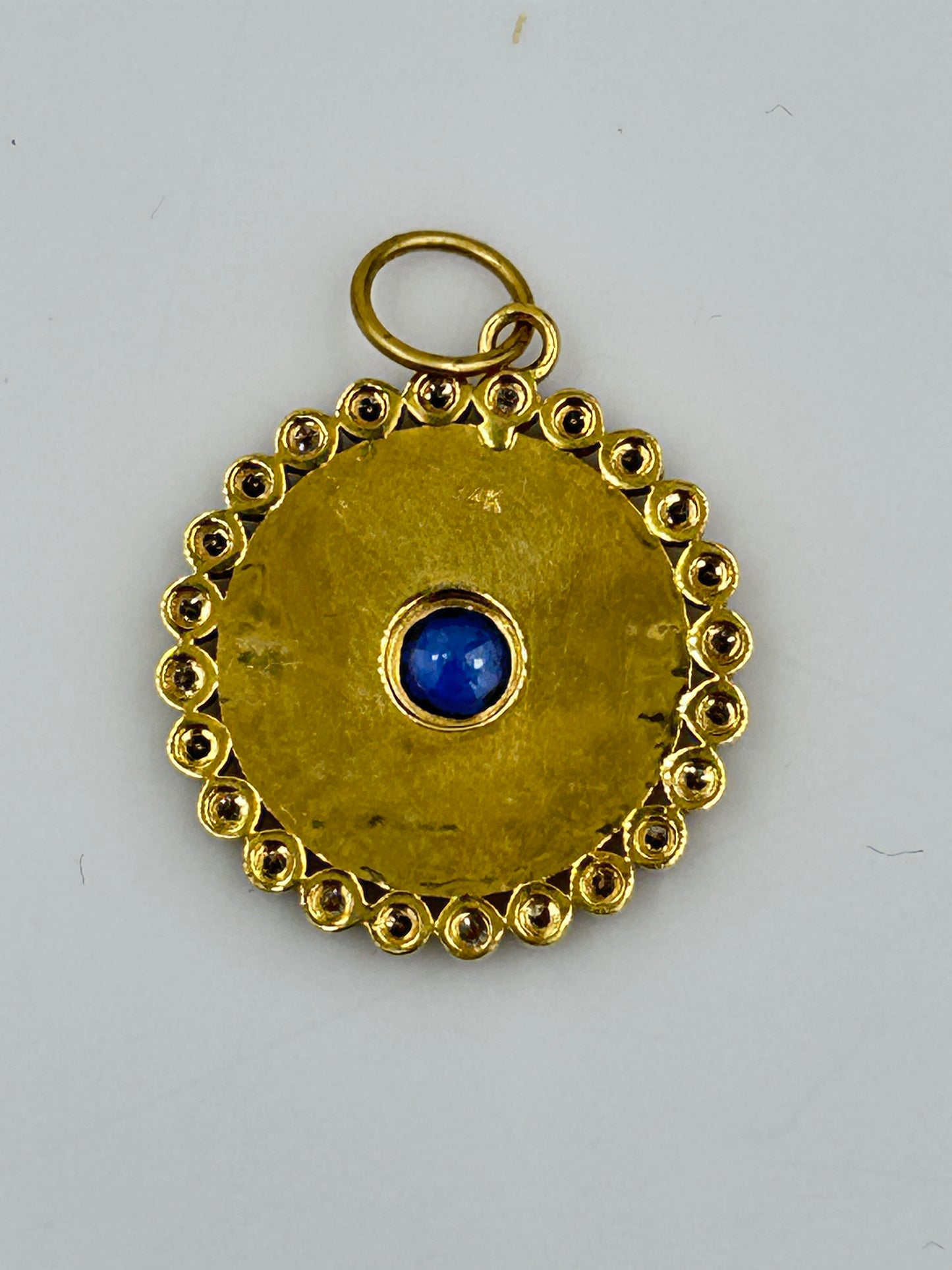Evil Eye 14k Solid Gold Diamond Pendants