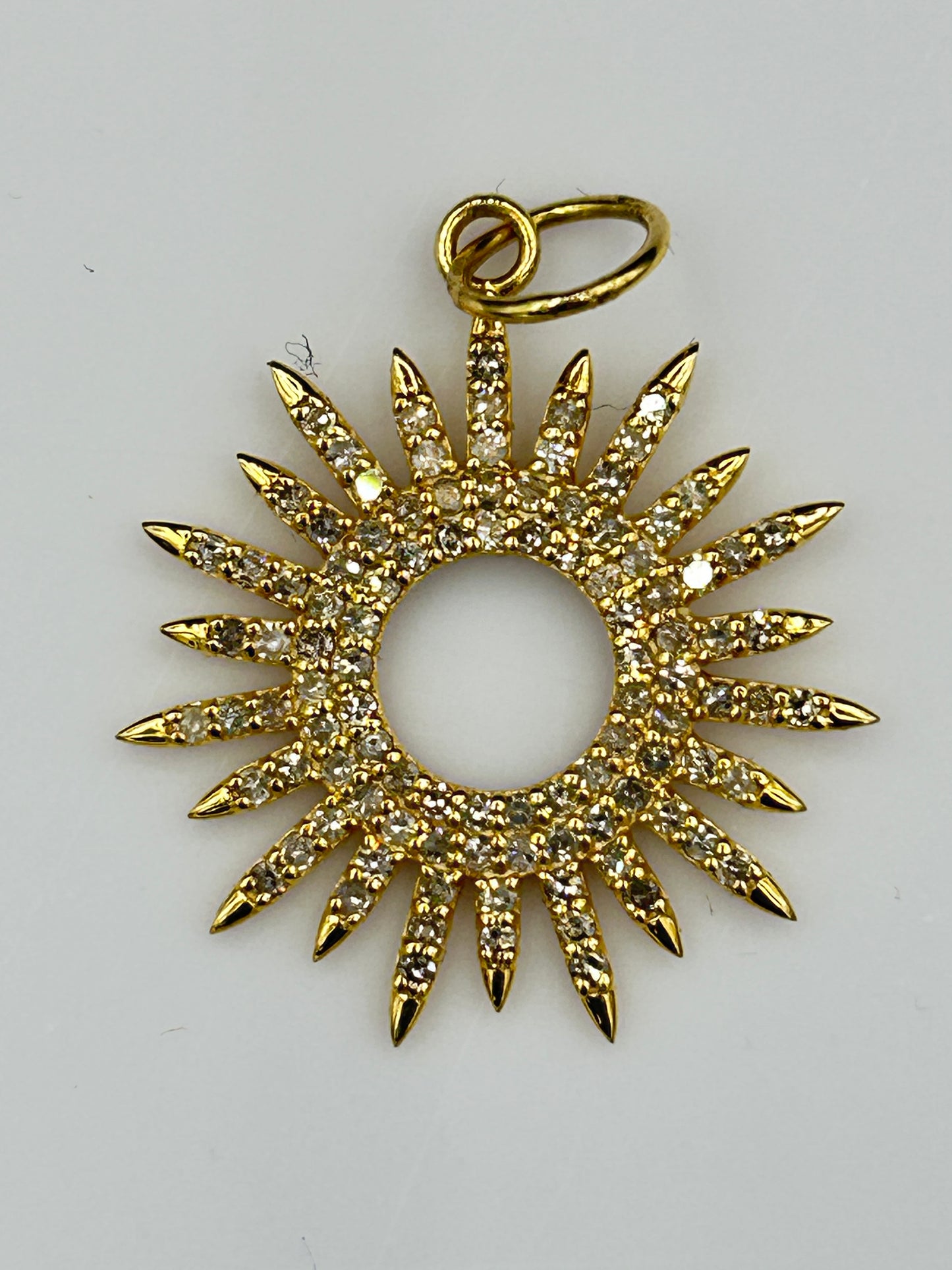 Star 14k Solid Gold Diamond Pendants