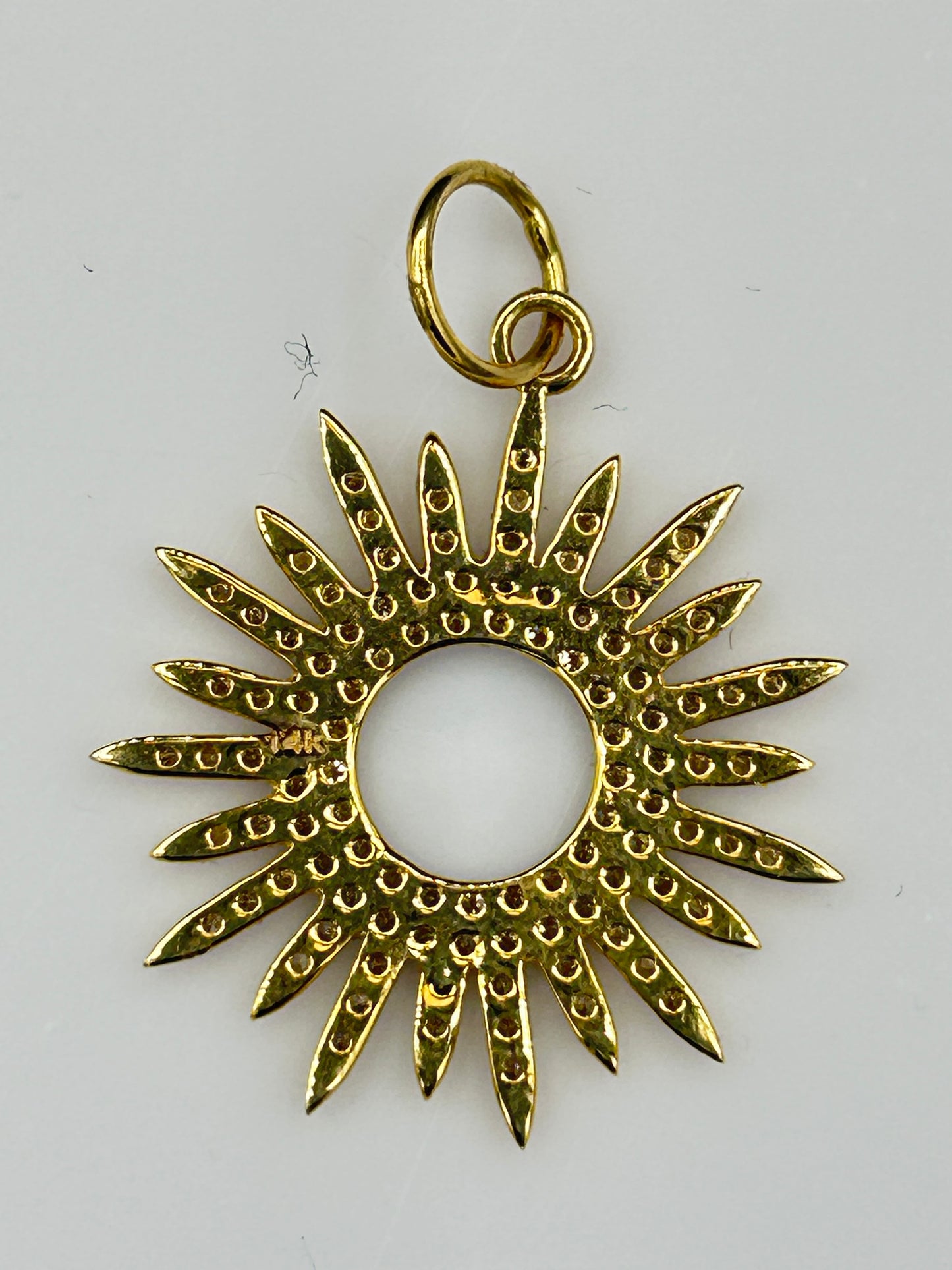 Star 14k Solid Gold Diamond Pendants