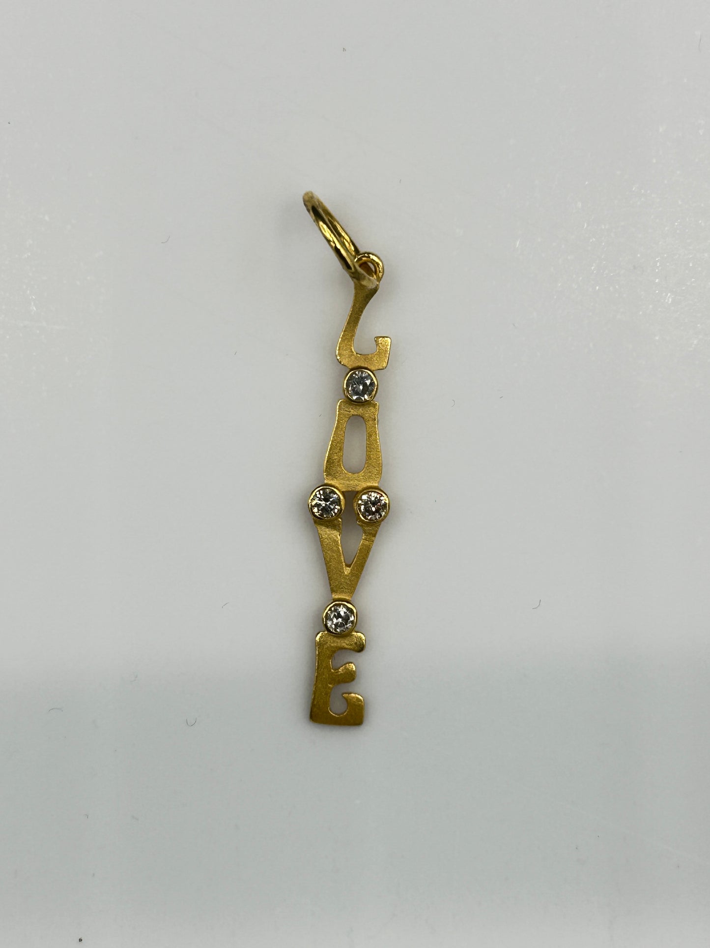 Love 14k Solid Gold Diamond Pendants