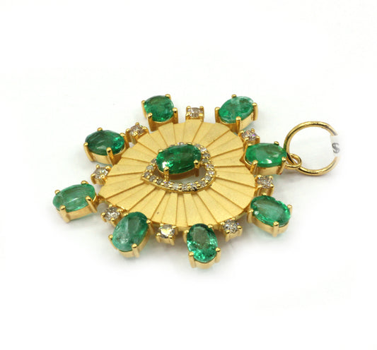 Heart 14k Solid Gold Diamond Pendants.