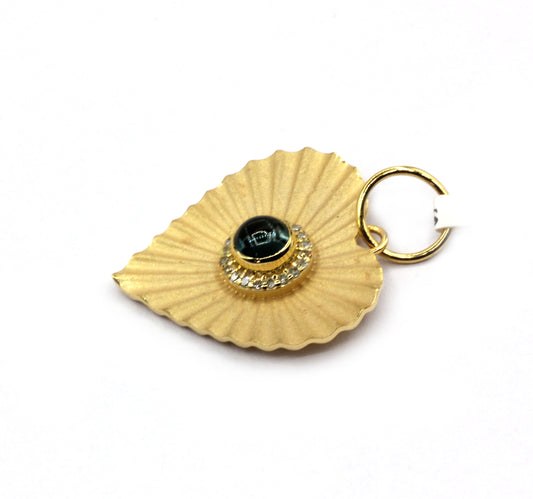 Heart 14k Solid Gold Diamond Pendants.