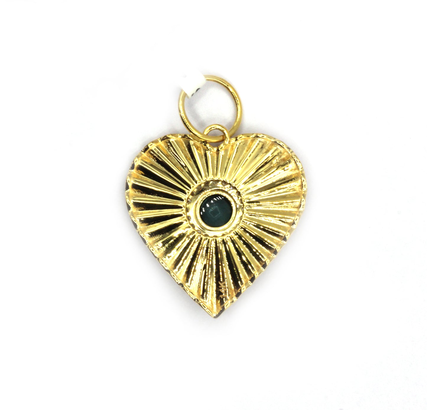 Heart 14k Solid Gold Diamond Pendants.