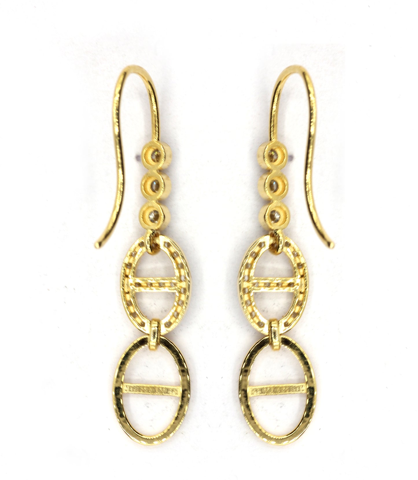 14k Solid Gold Diamond Earring.14k Solid Gold Diamond Earring