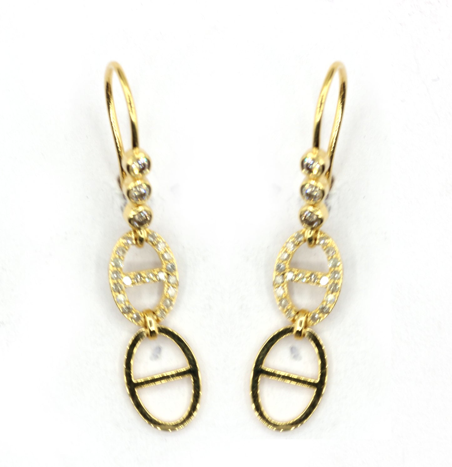 14k Solid Gold Diamond Earring.14k Solid Gold Diamond Earring