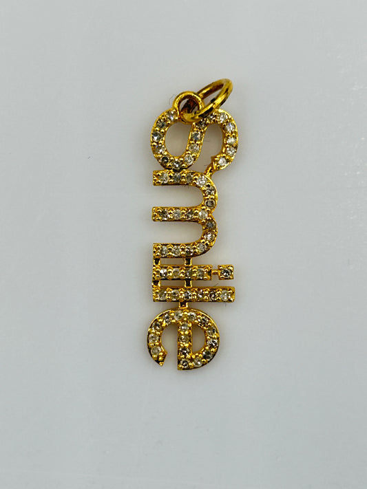 Smile 14k Solid Gold Diamond Pendants