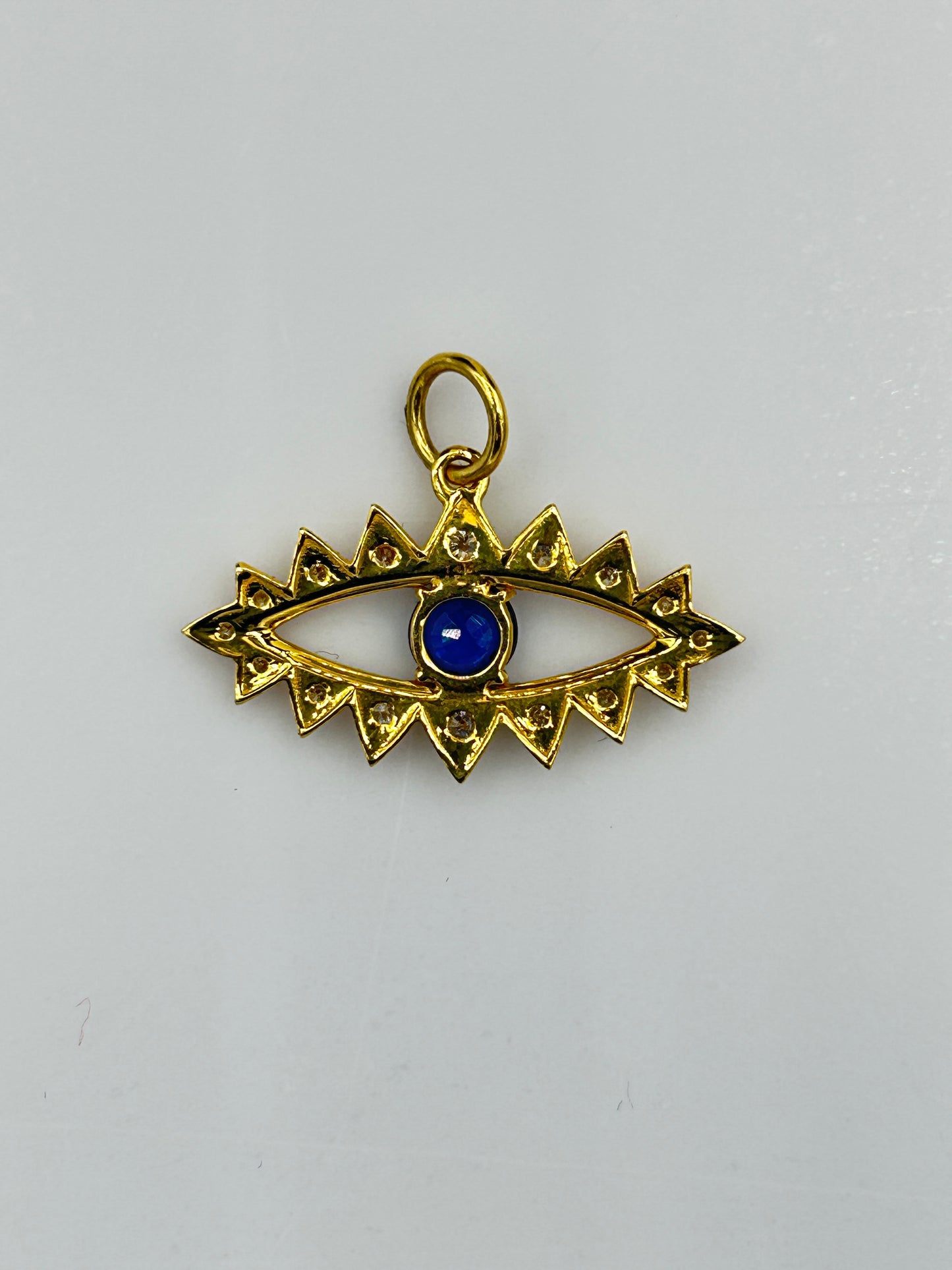 Evil Eye 14k Solid Gold Diamond Pendants