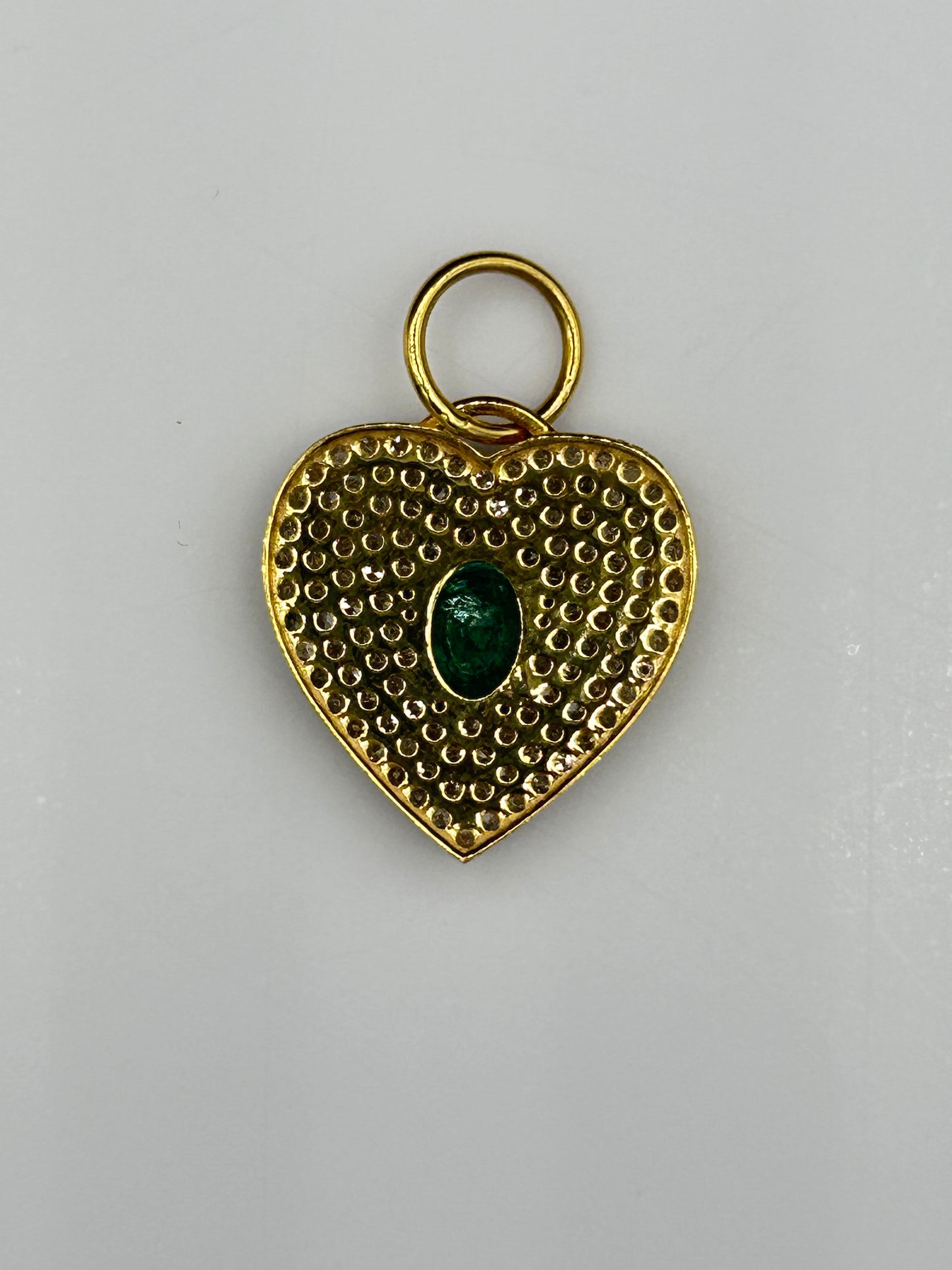 Heart 14k Solid Gold Diamond Pendants