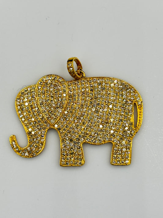 Elaphant 14k Solid Gold Diamond Pendants
