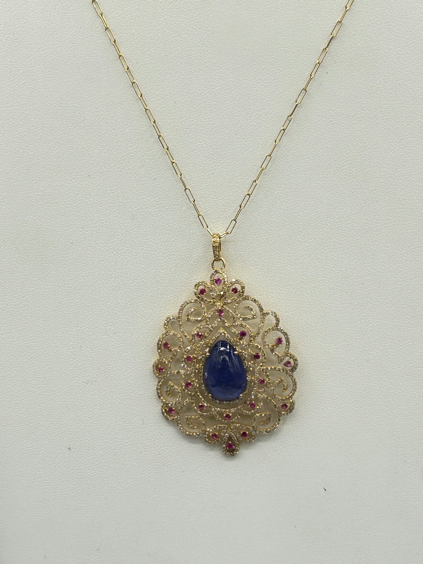 14k Solid Gold Diamond Necklace