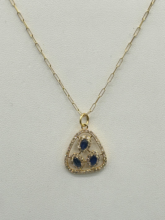 14k Solid Gold Diamond Pendants