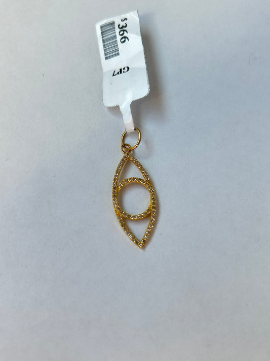 Evil Eye 14k Solid Gold Diamond Pendants