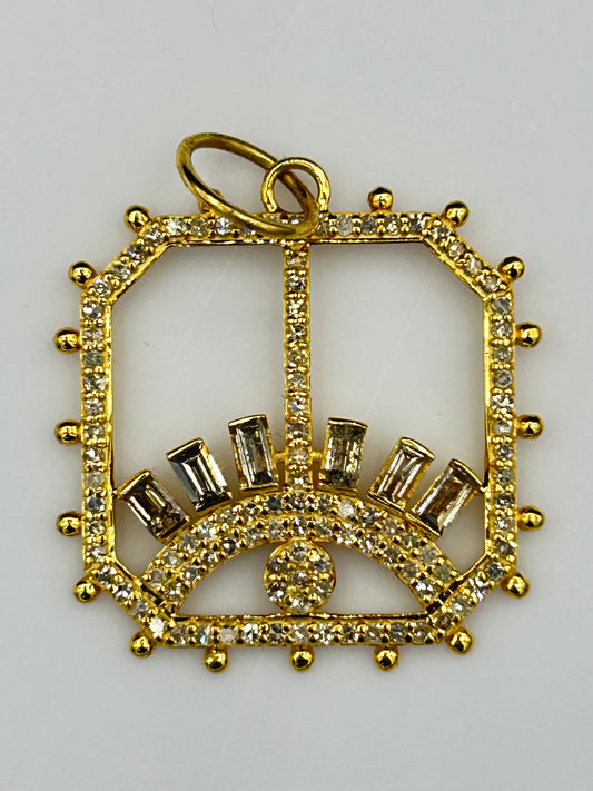 14k Solid Gold Diamond Pendants