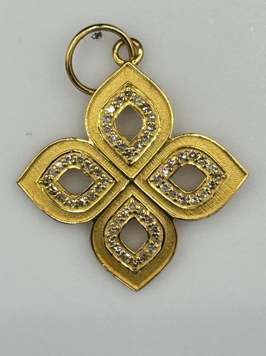14k Solid Gold Diamond Pendants