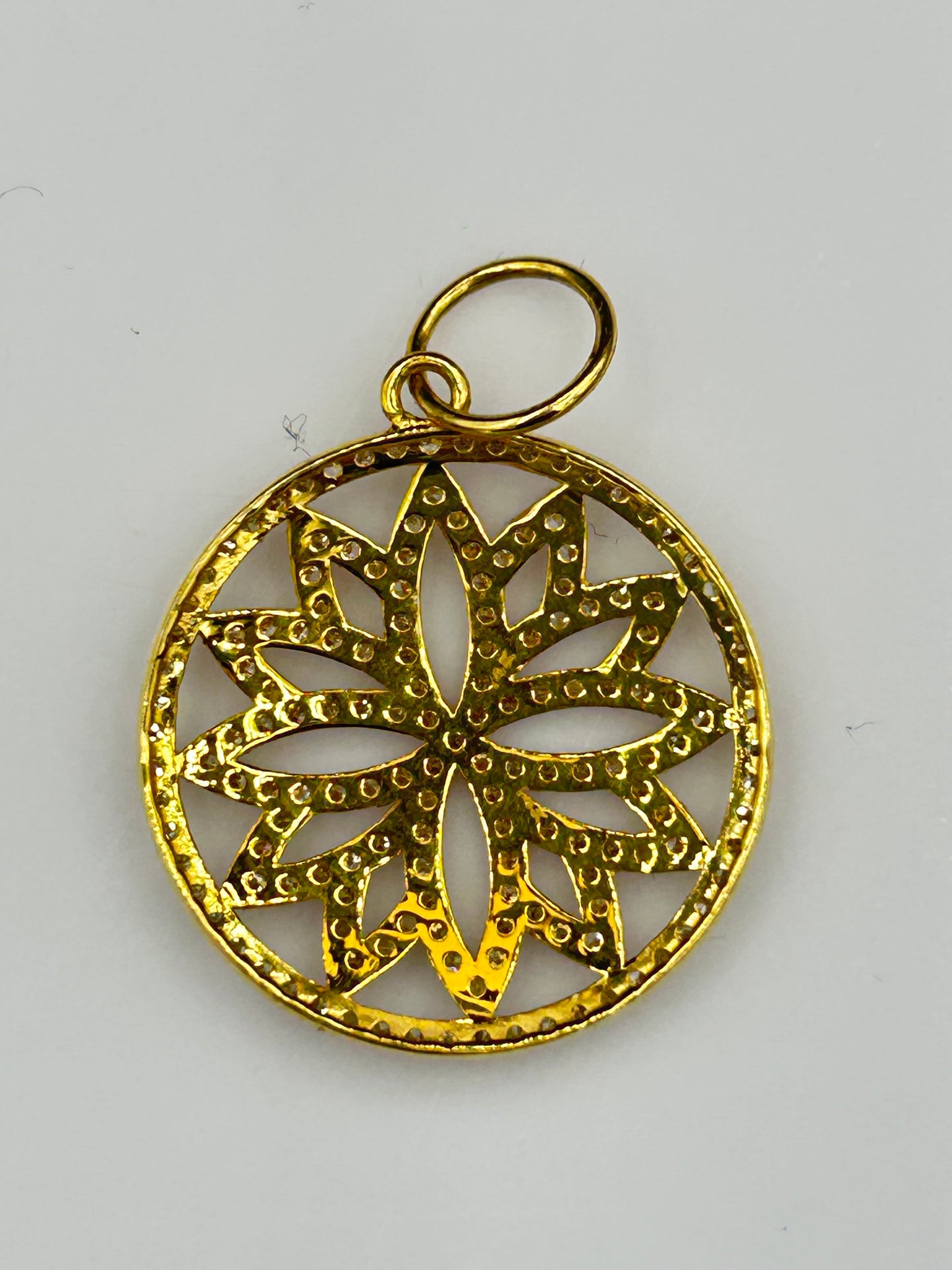 Star 14k Solid Gold Diamond Pendants