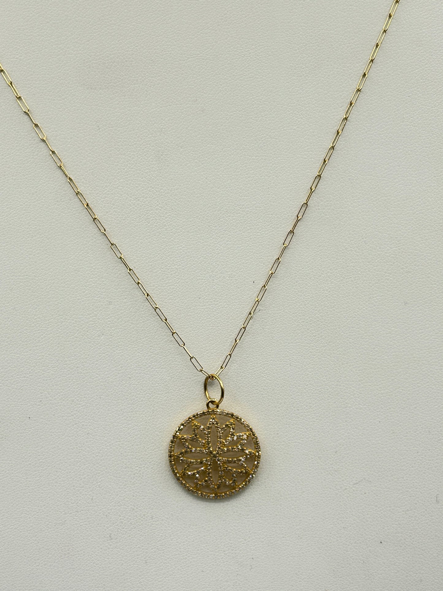 Star 14k Solid Gold Diamond Pendants