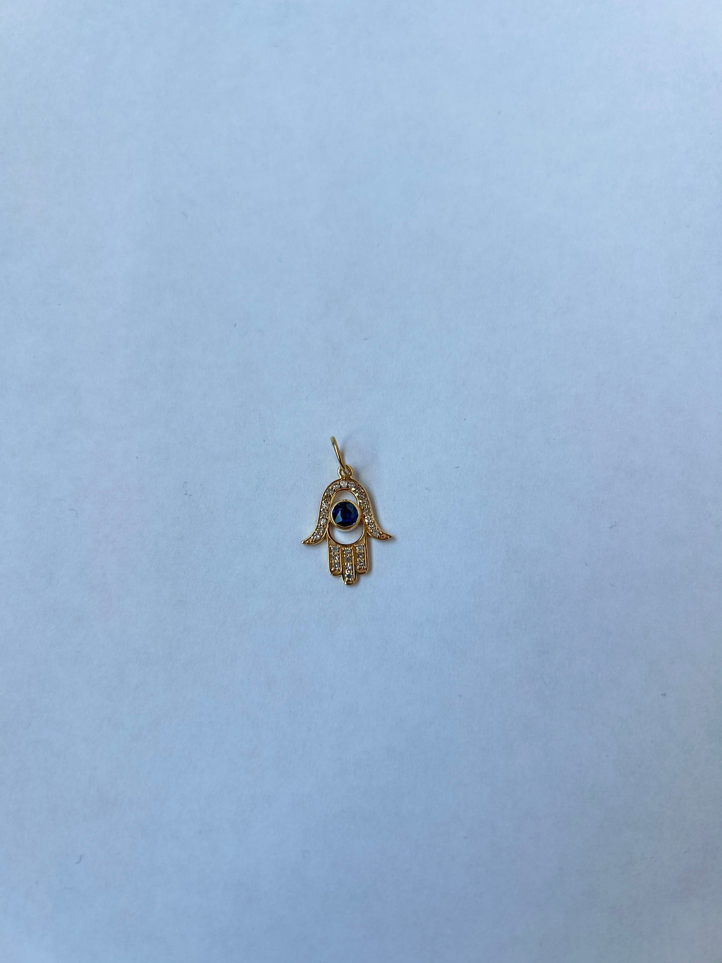 Hamsa Hand 14k Solid Gold Diamond Pendants