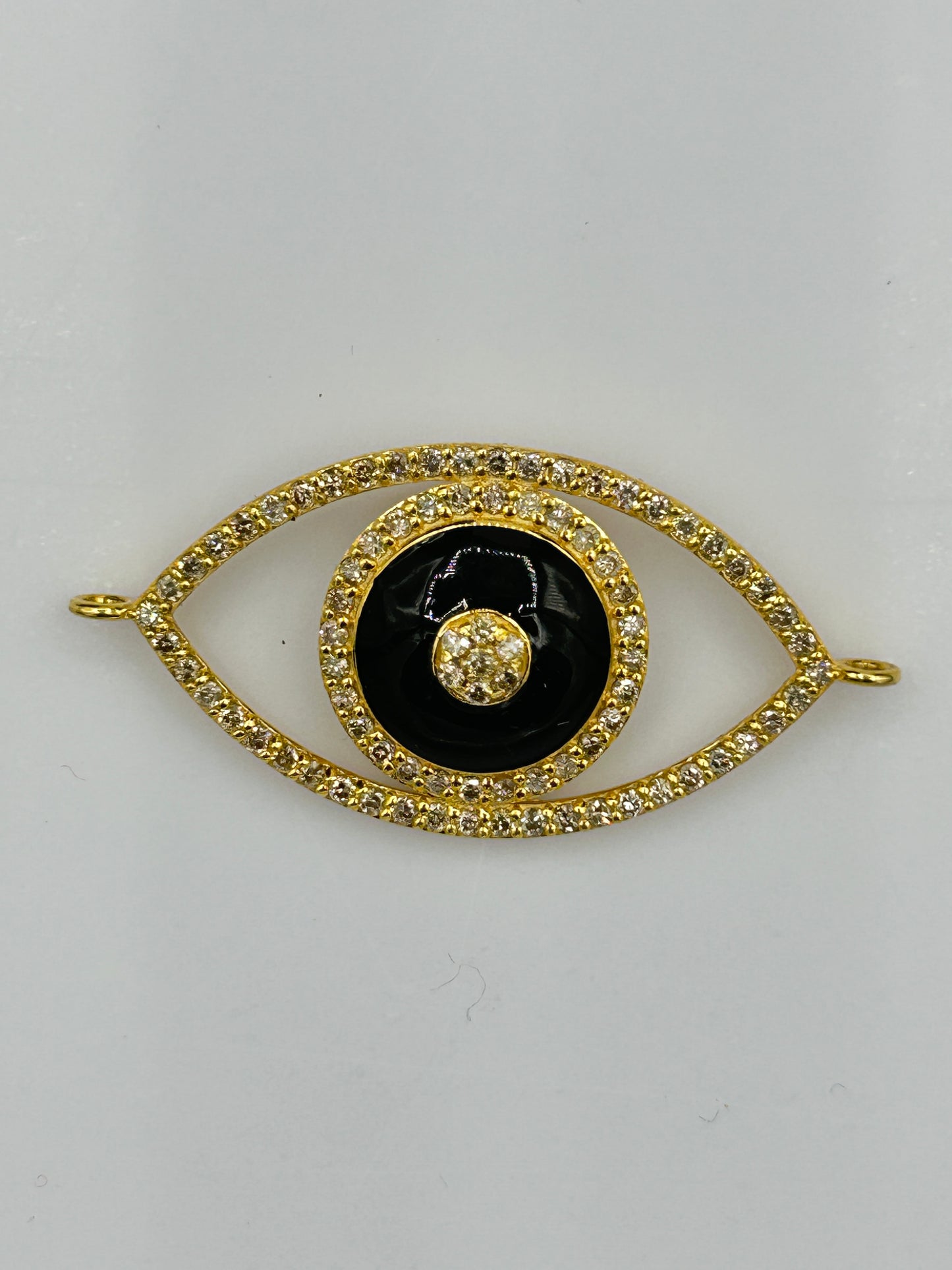 Evil Eye 14k Solid Gold Diamond Pendants