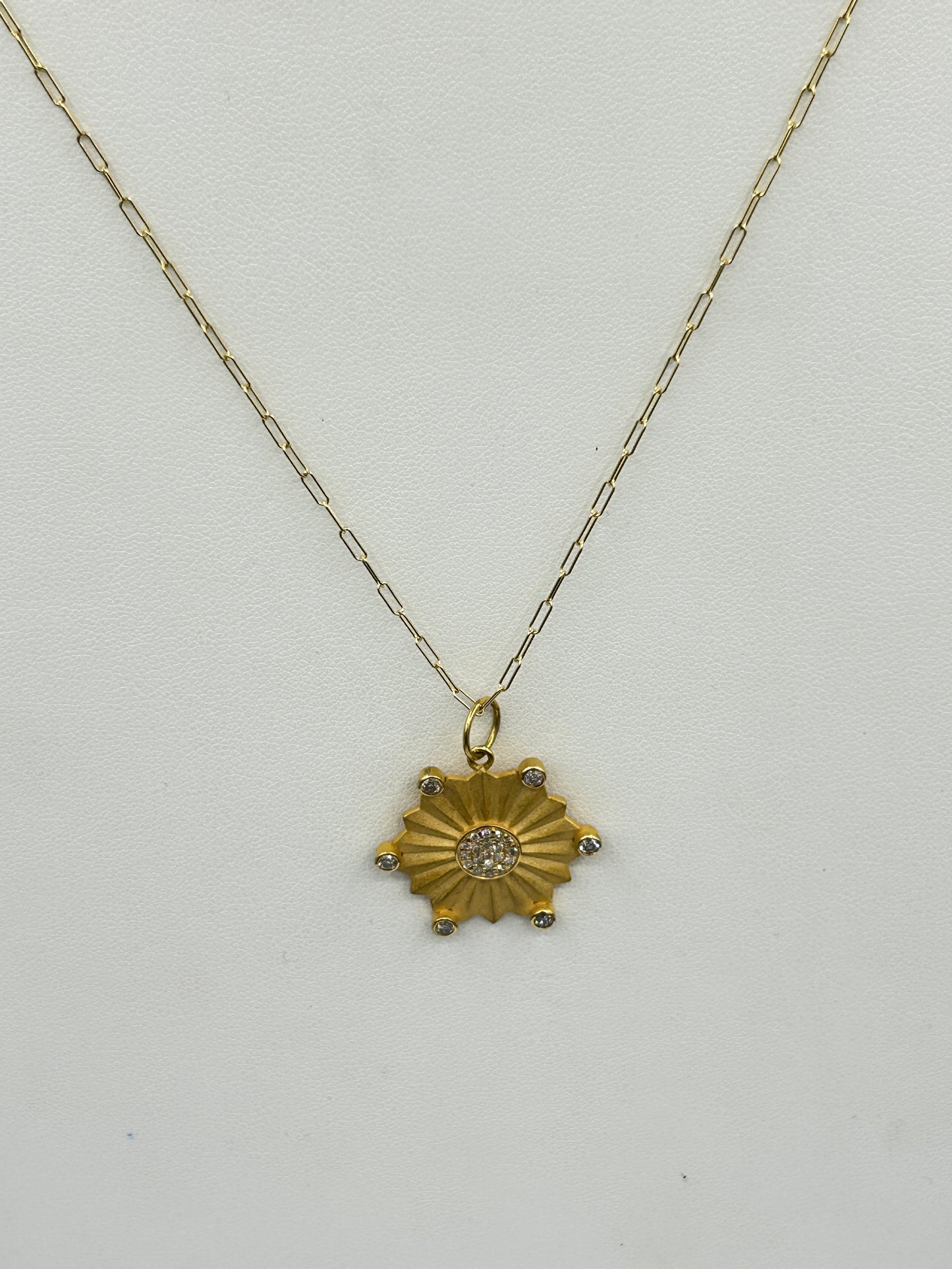 Star 14k Solid Gold Diamond Pendants