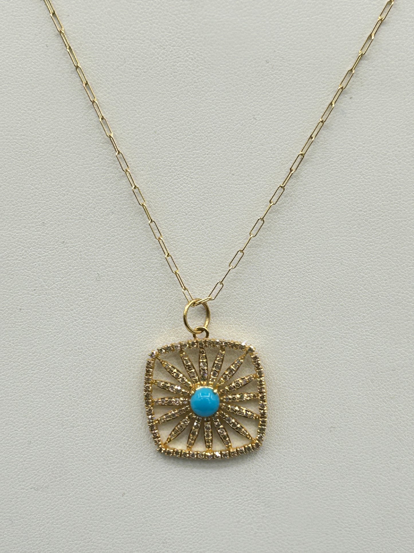 Star 14k Solid Gold Diamond Pendants
