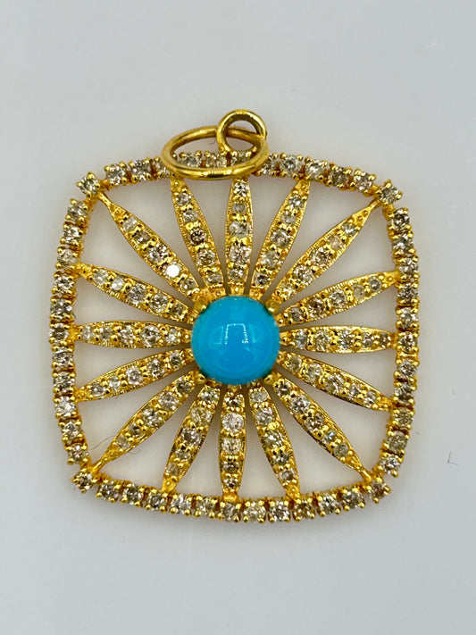 Star 14k Solid Gold Diamond Pendants