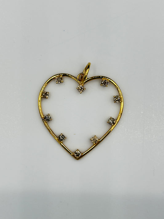 14K Gold Heart Pendants