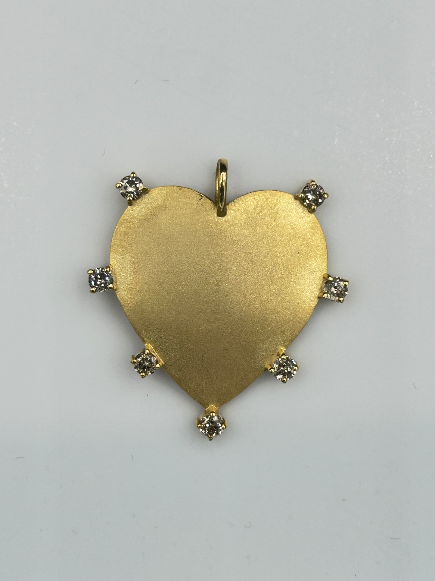 Heart 14k Solid Gold Diamond Pendants