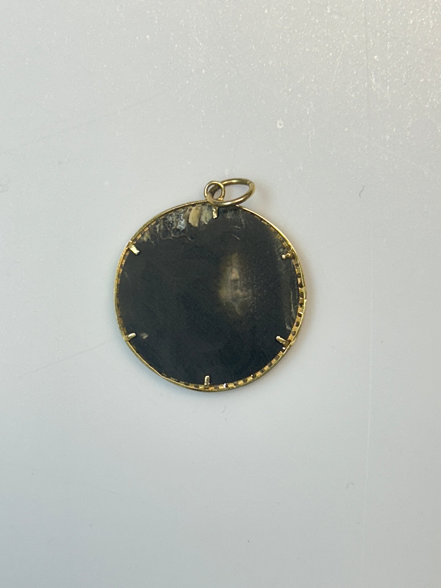 Round 14k Solid Gold Diamond Pendants