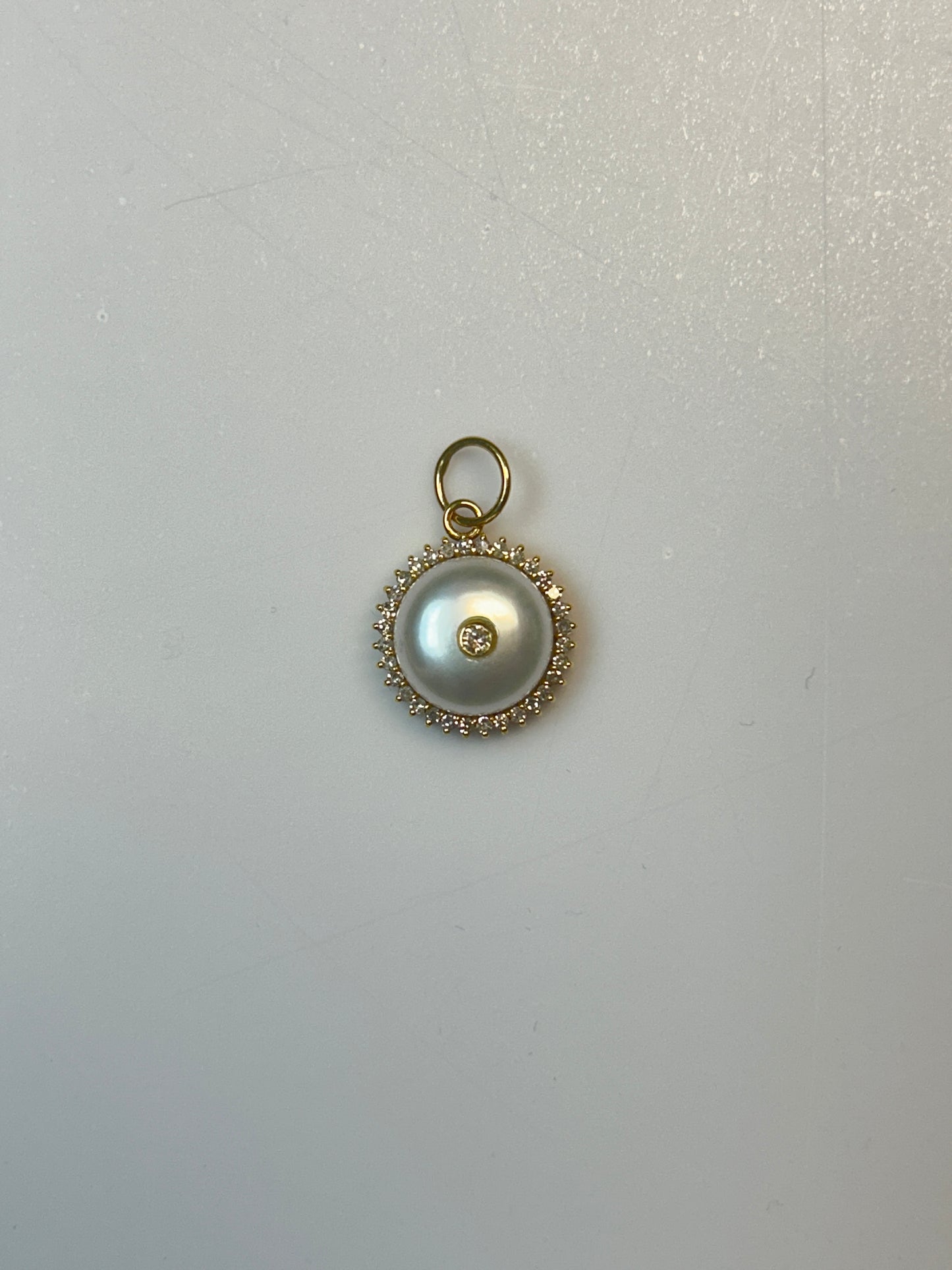 14K Gold Coin Pendant with Pearls