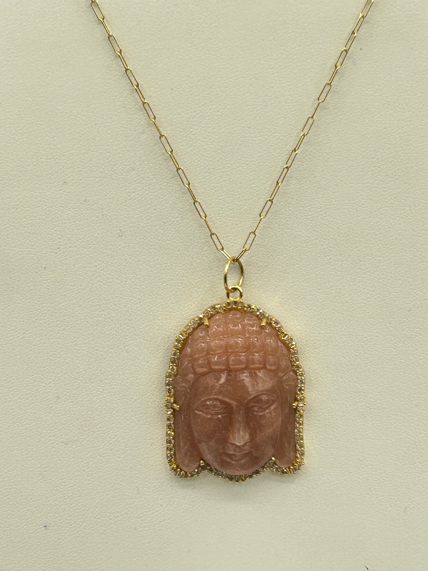 Buddha 14k Solid Gold Diamond Pendants