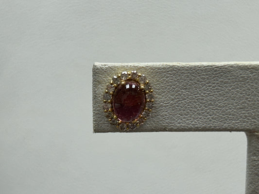 14k Solid Gold Diamond Earring