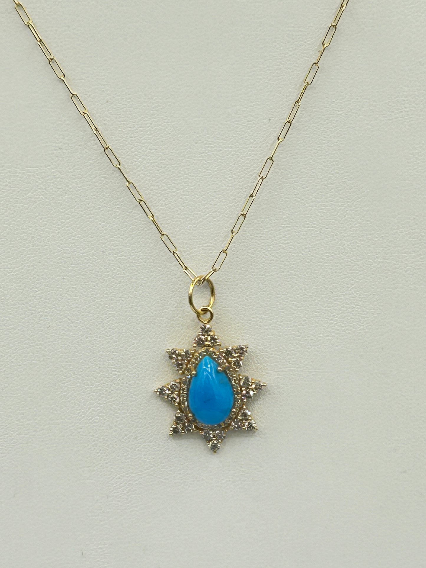 14k Solid Gold Diamond Pendants