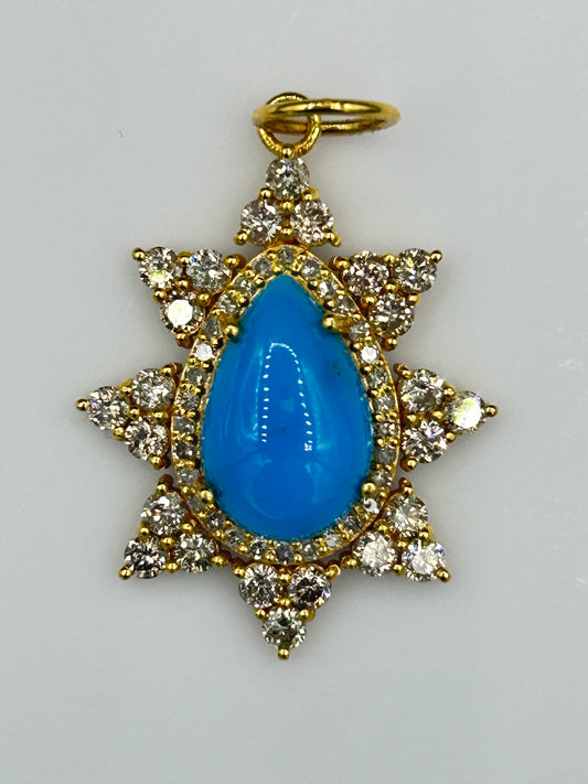 14k Solid Gold Diamond Pendants