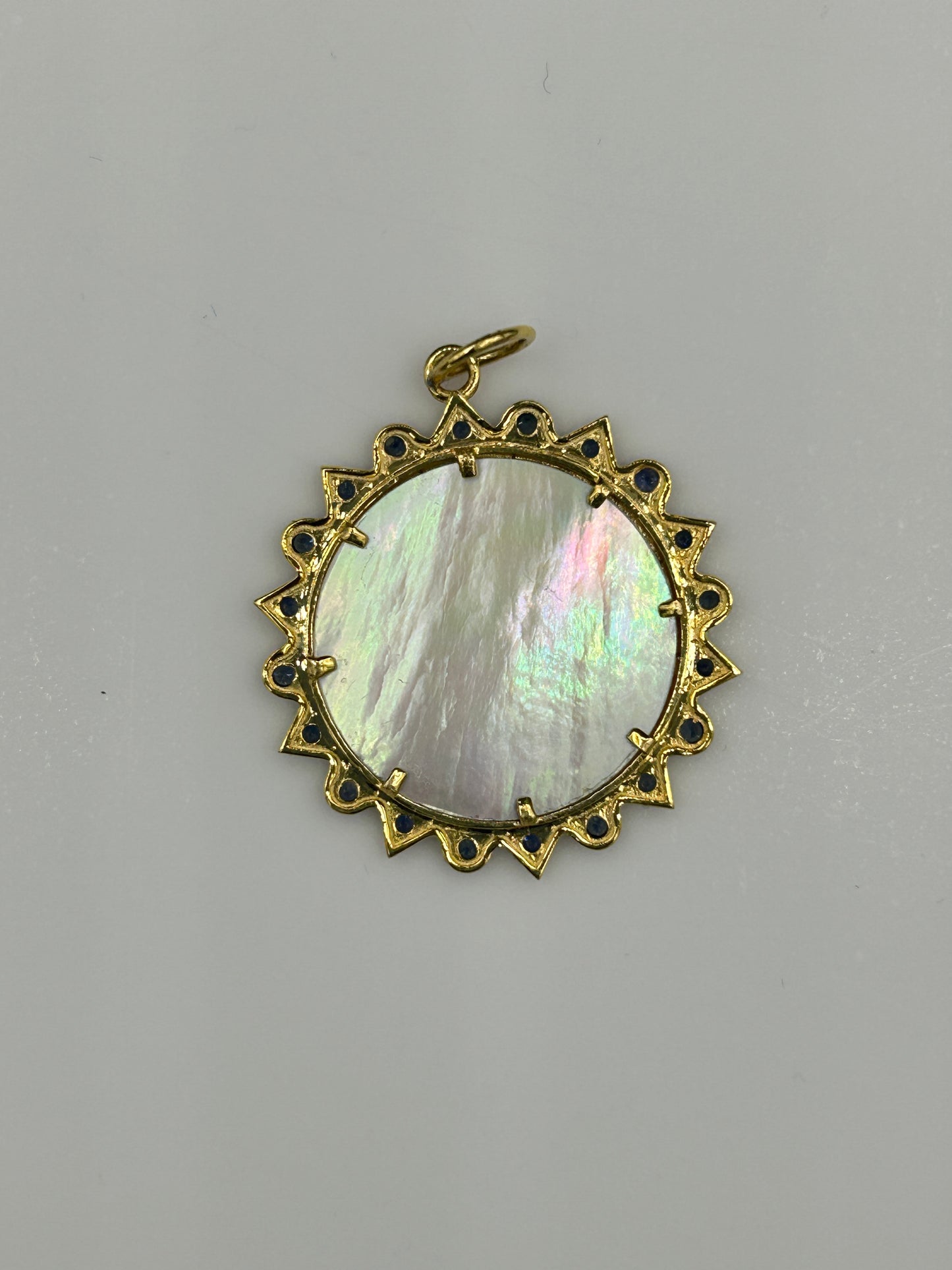 Round 14k Solid Gold Diamond Pendants