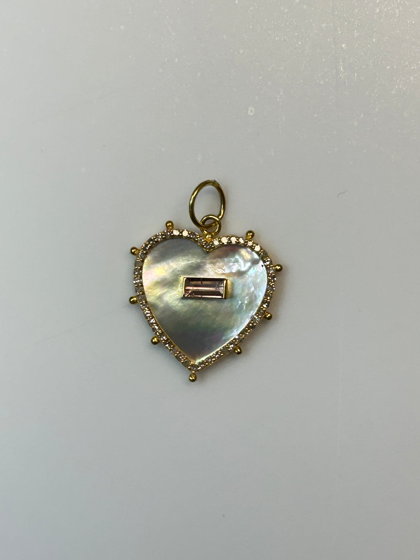 Heart 14k Solid Gold Diamond Pendants