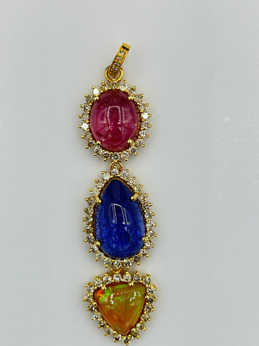 14k Solid Gold Diamond Pendants