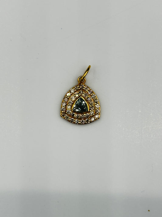 14k Solid Gold Diamond Pendants