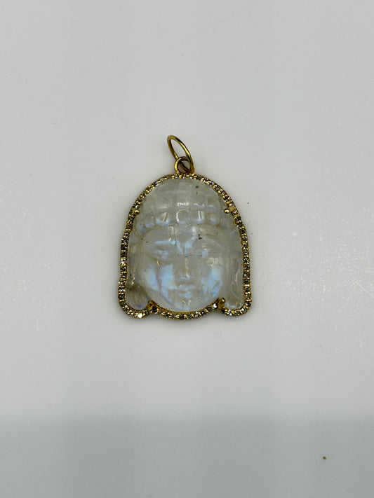 Buddha 14k Solid Gold Diamond Pendants