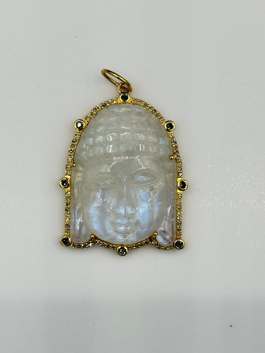 Buddha 14k Solid Gold Diamond Pendants