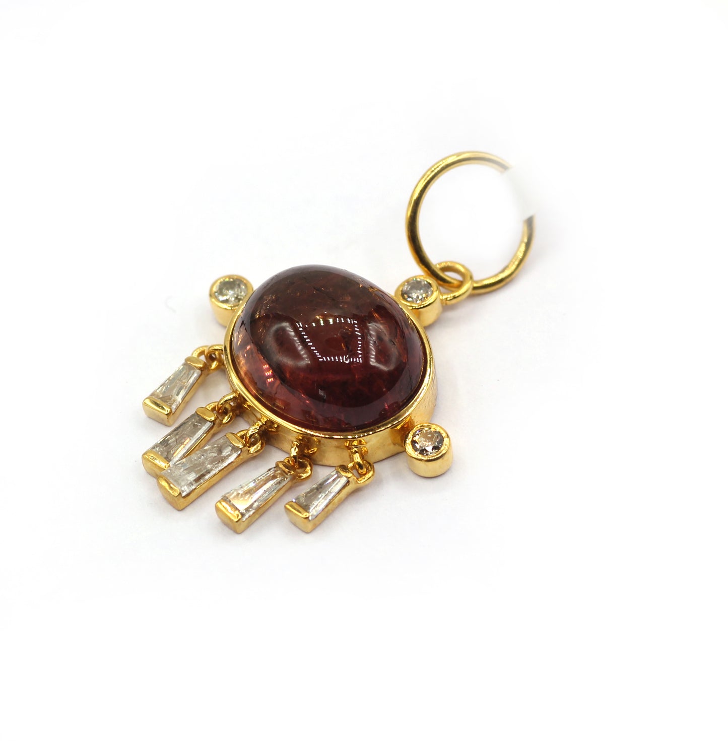 14k Solid Gold Diamond Pendants.