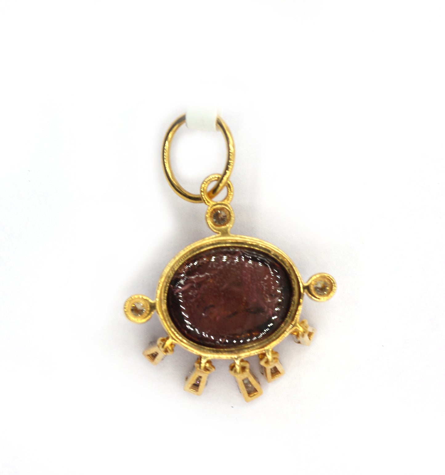 14k Solid Gold Diamond Pendants.