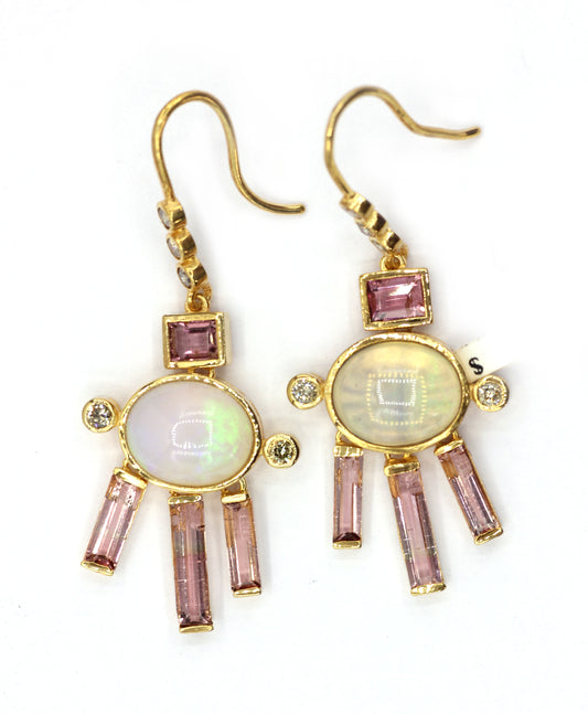 14k Solid Gold Diamond Earring