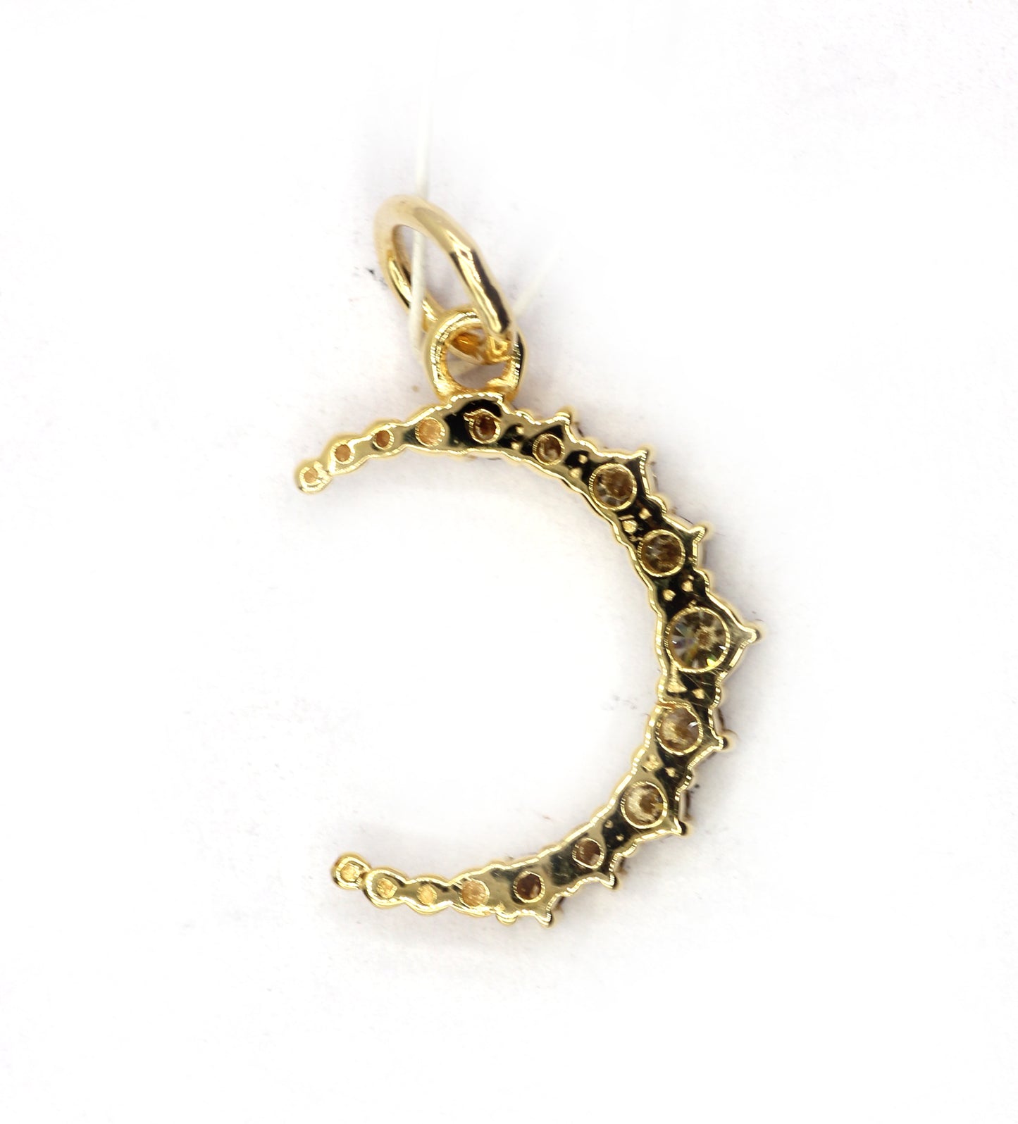 Moon 14k Solid Gold Diamond Pendants