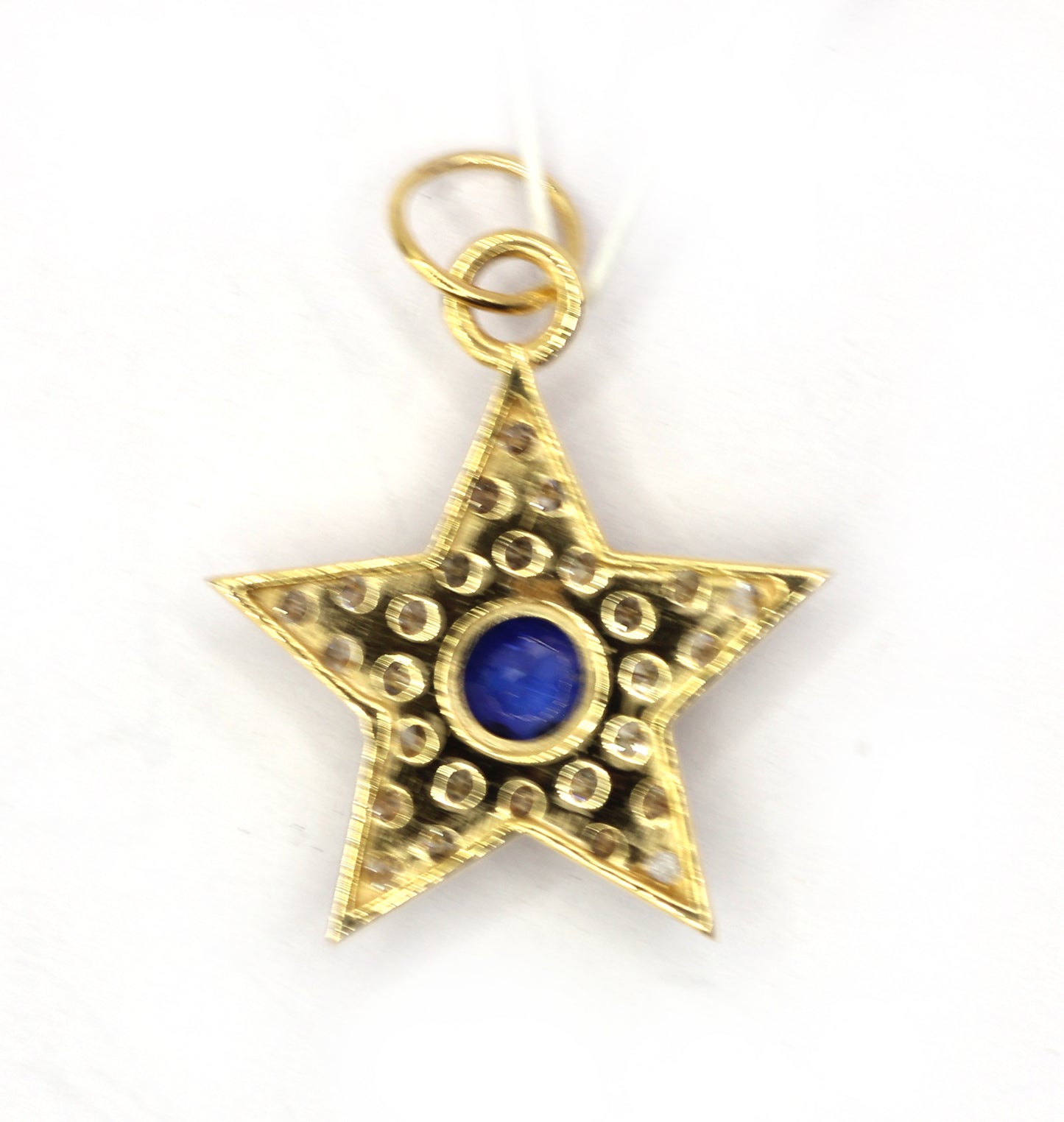 Star 14k Solid Gold Diamond Pendants